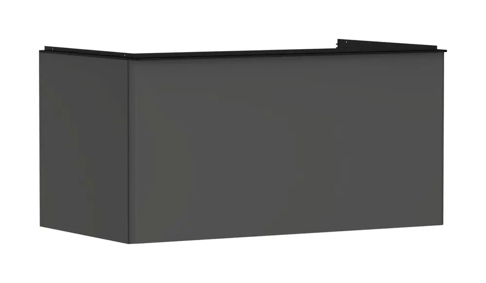 Waschtischunterschrank in Diamantgrau Matt, mit gerader Form und einem Schubkasten. Ideal für Konsolen Aufsatzwaschtische. Von Hansgrohe.